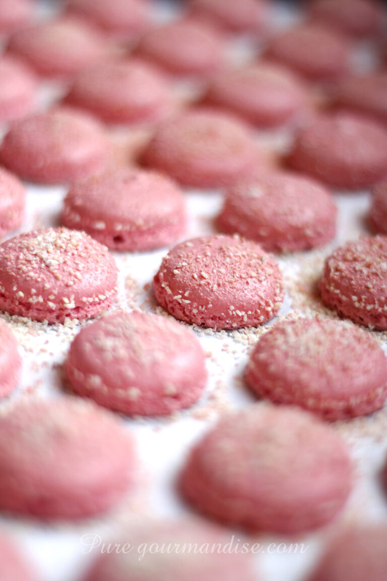 Macarons roses - Pure Gourmandise