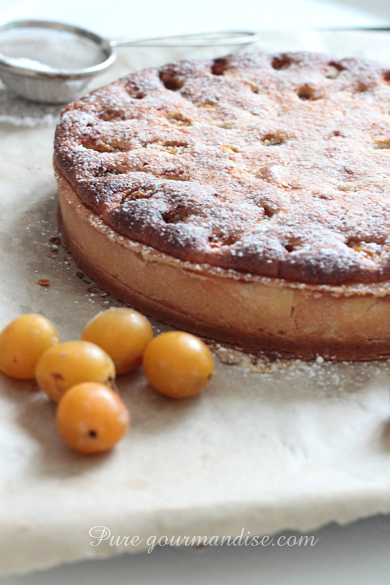 Tarte aux mirabelles et crème d'amandes - Pure Gourmandise