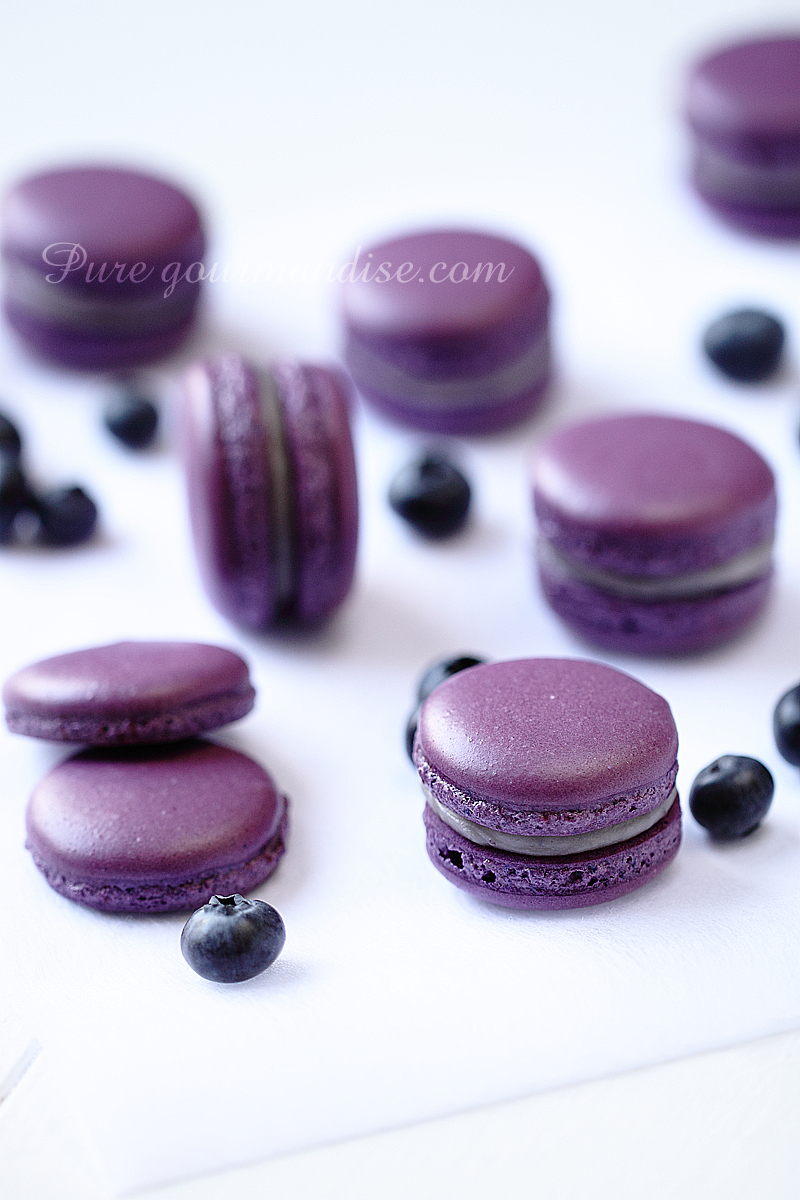 Macarons myrtille violette - Pure Gourmandise