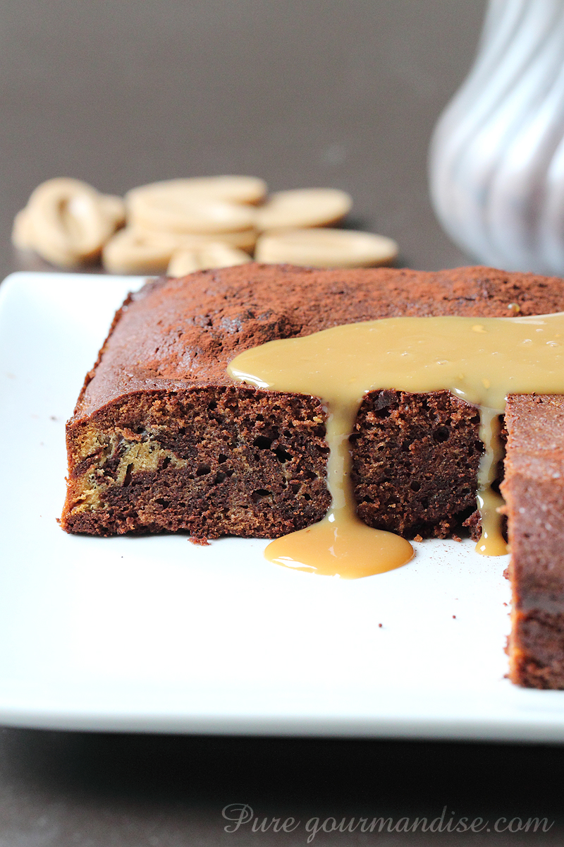 Brownie marbré au chocolat blond - Pure Gourmandise