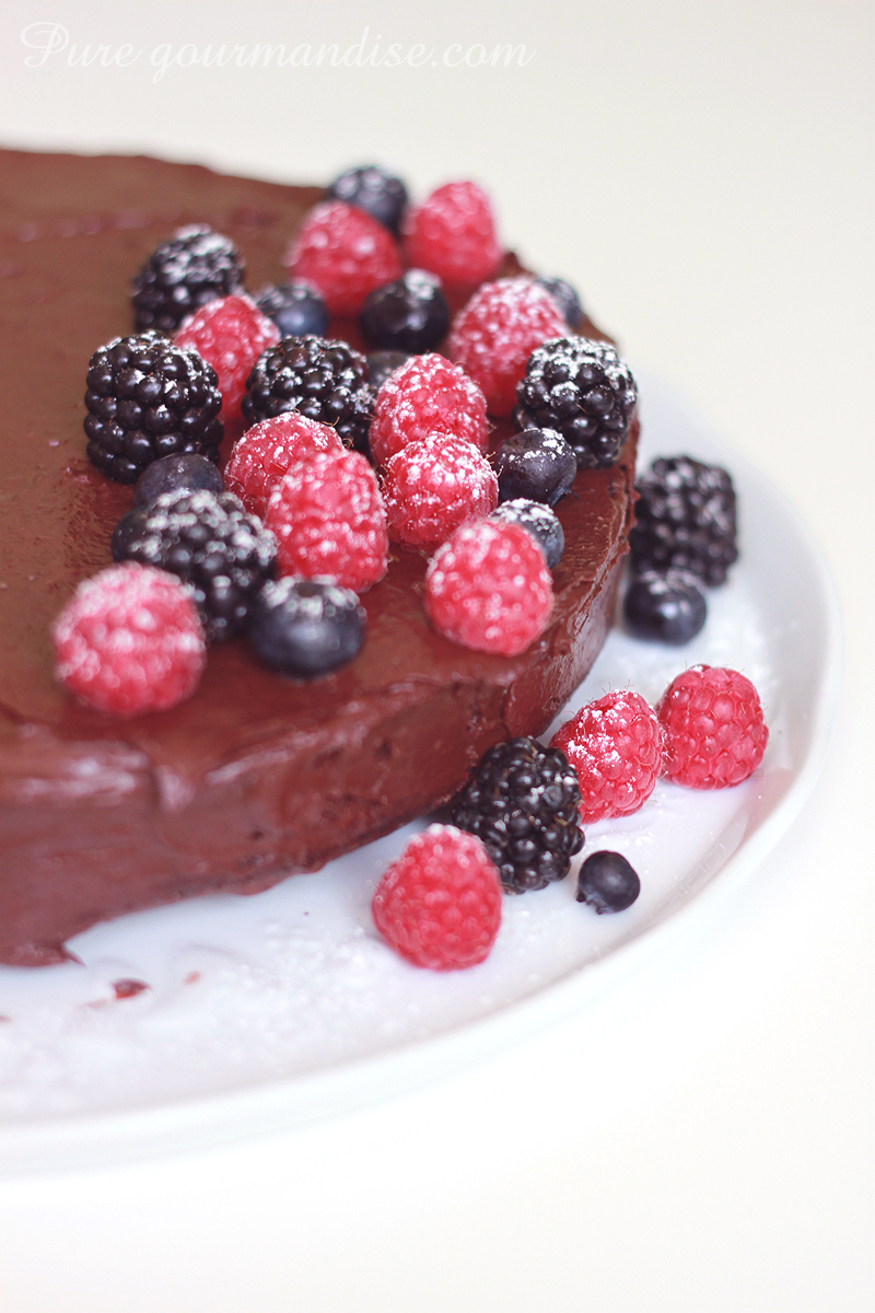 Fondant au chocolat et aux fruits rouges - Pure Gourmandise