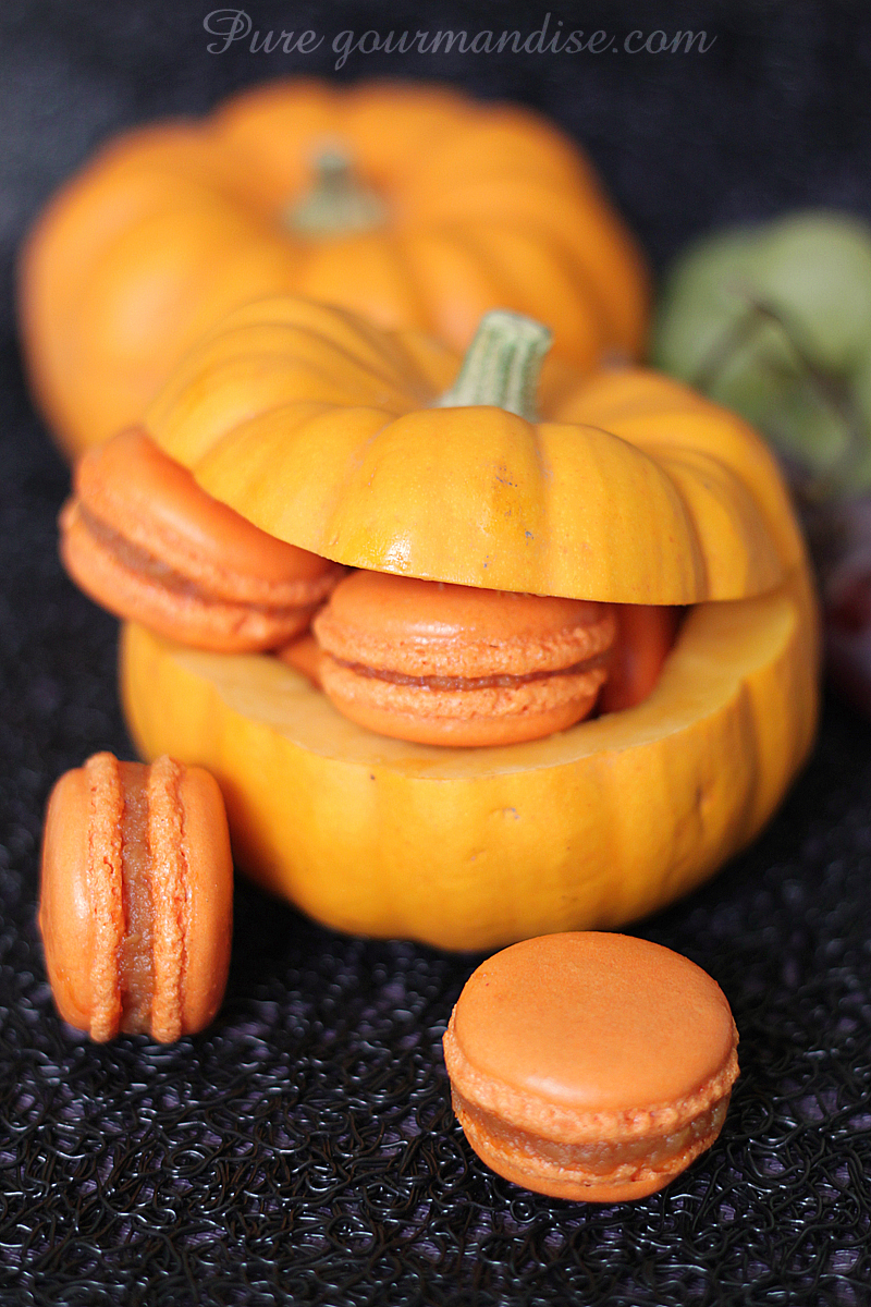 Macarons au potiron d'Halloween - Pure Gourmandise