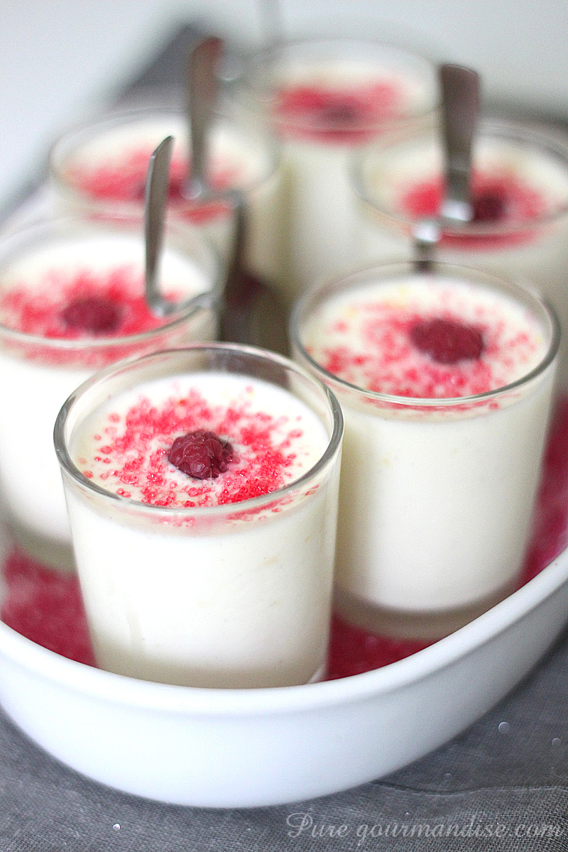 Panna cotta citron framboise - Pure Gourmandise