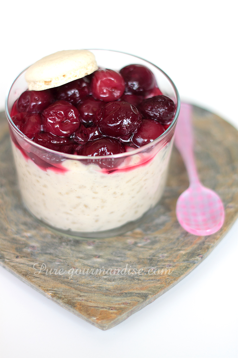 Riz au lait d'amande aux cerises - Pure Gourmandise