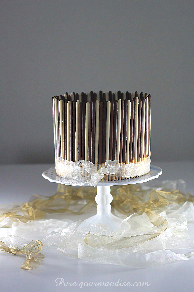 Triple layer cake aux Mikado - Pure Gourmandise