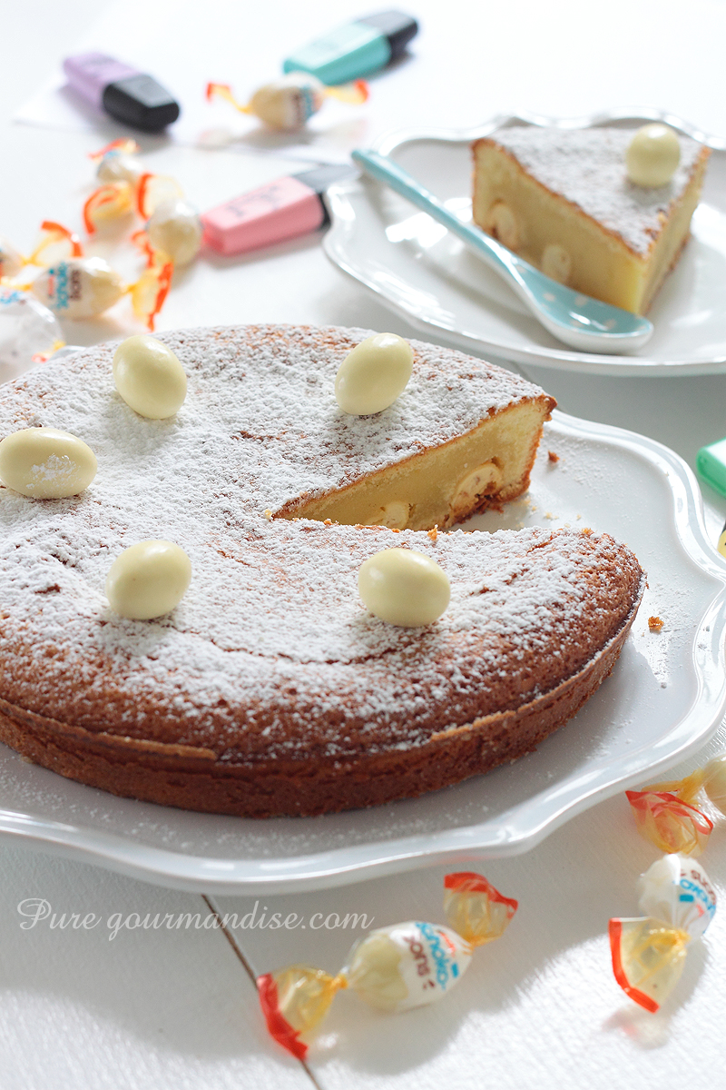 Gâteau fondant au chocolat blanc aux Schoko-Bons - Pure Gourmandise