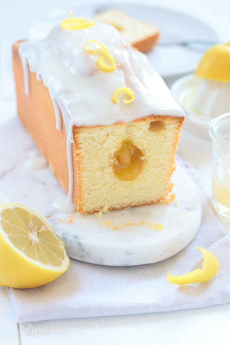 Cake au citron au lemon curd - Pure Gourmandise