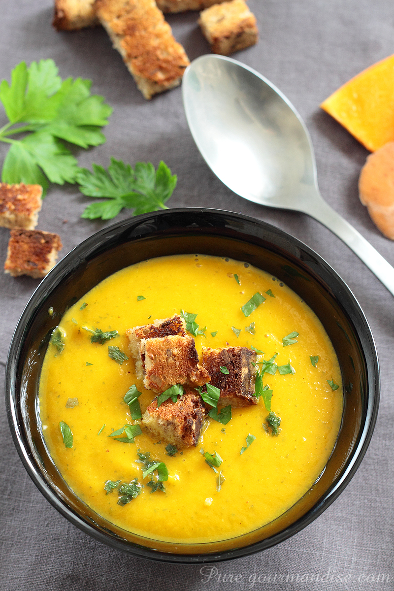 Velouté de courge au curcuma - Pure Gourmandise