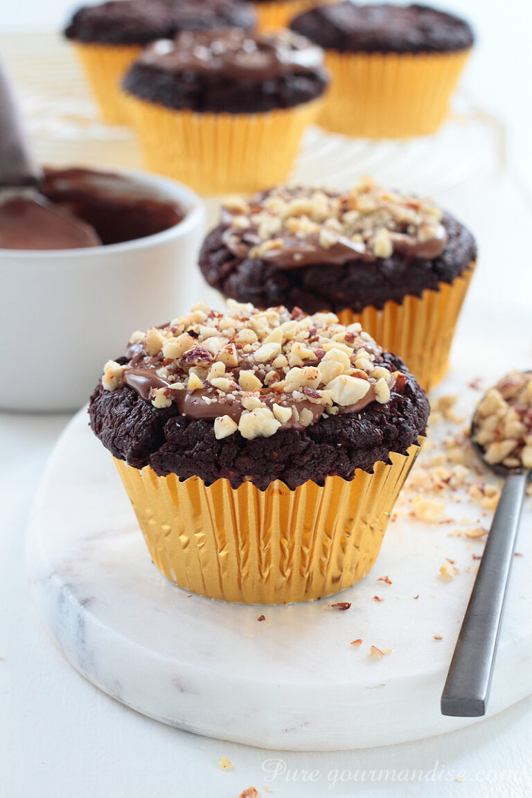 Muffins chocolat noisette au coeur de Nocciolata - Pure Gourmandise